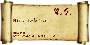 Miss Izóra névjegykártya